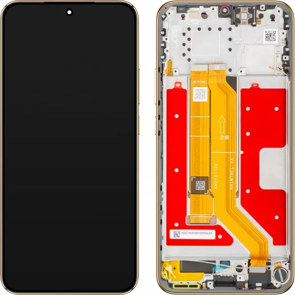 Org Wyświetlacz LCD z ramką do Honor Magic8 Lite, brązowy