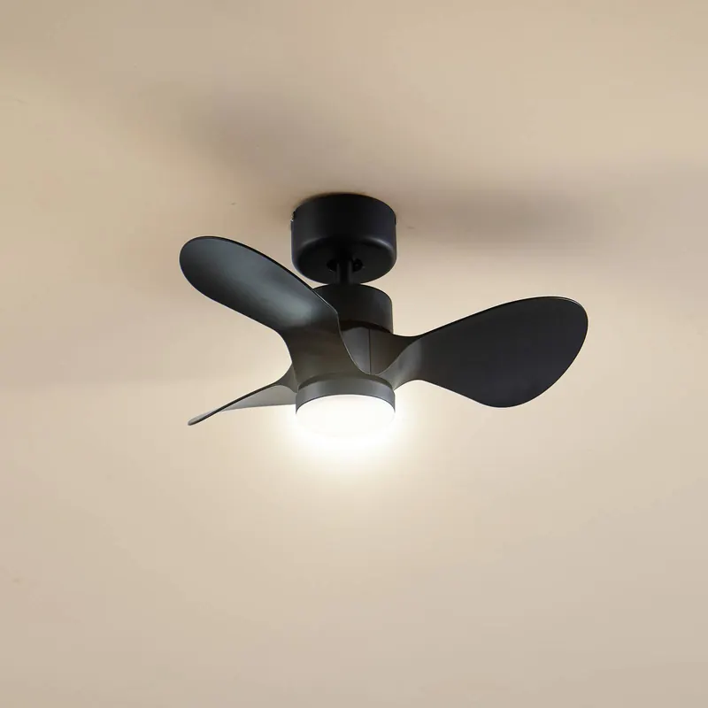 Wentylator sufitowy LED Enon, czarny, silnik DC, cichy