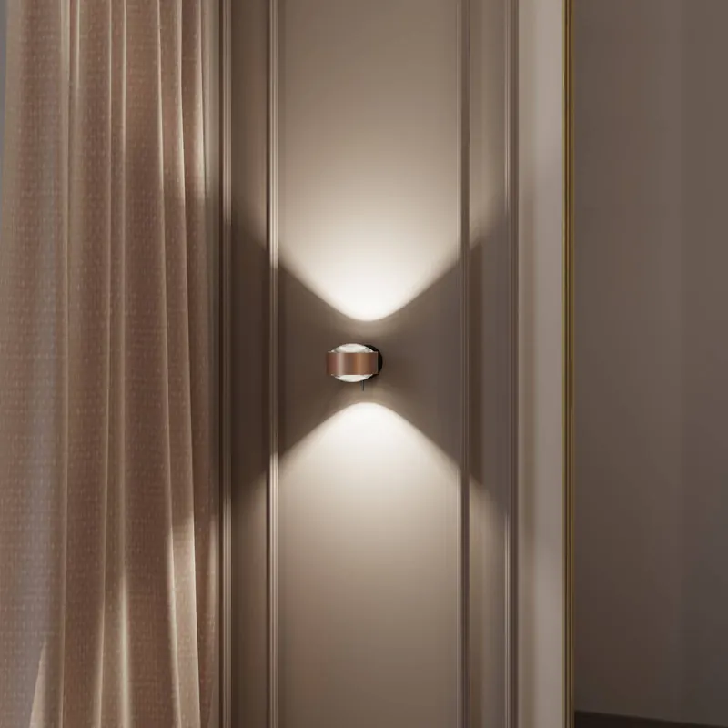 Puk! 120 Wall spot LED przezroczysty, miedź/czarny