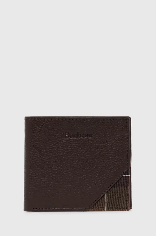 Barbour portfel RFID męski skórzany