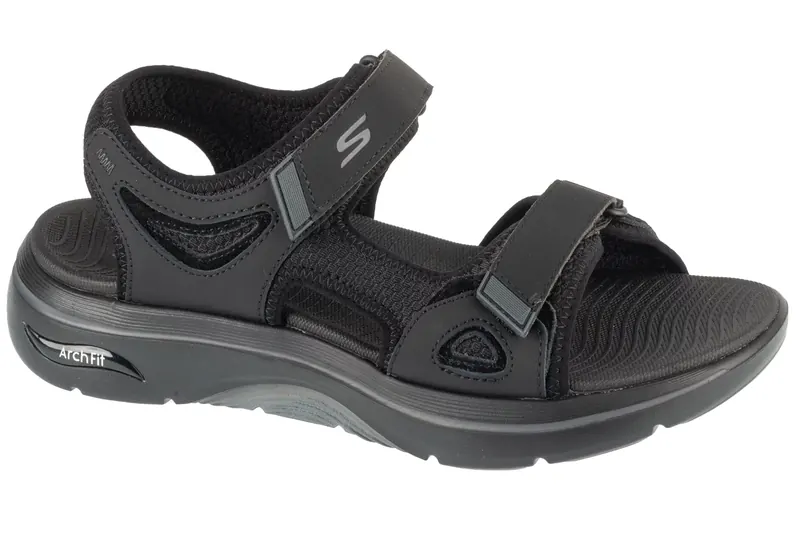Skechers Go Walk Arch Fit 2.0 Sandal - Capistrano 229309-BBK, Męskie, Czarne, sandały, tkanina, rozmiar: 41