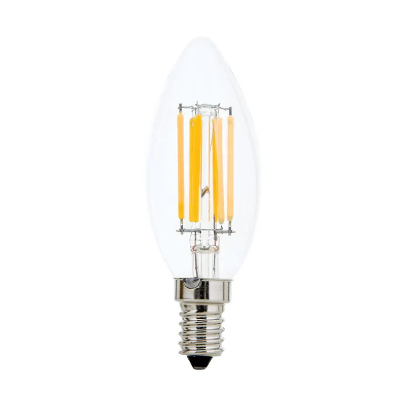 Żarówka świeca LED E14 4,5W C35 filament 827