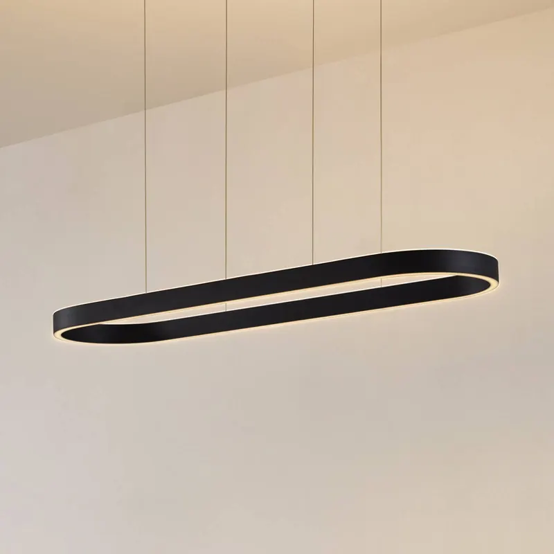 Lucande Smart-LED żyrandol Melinay, czarny, CCT, Tuya