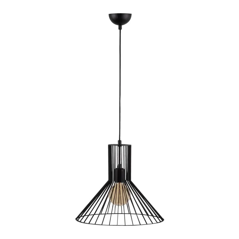 Czarna lampa wisząca z metalowym kloszem ø 38 cm Fellini – Opviq lights