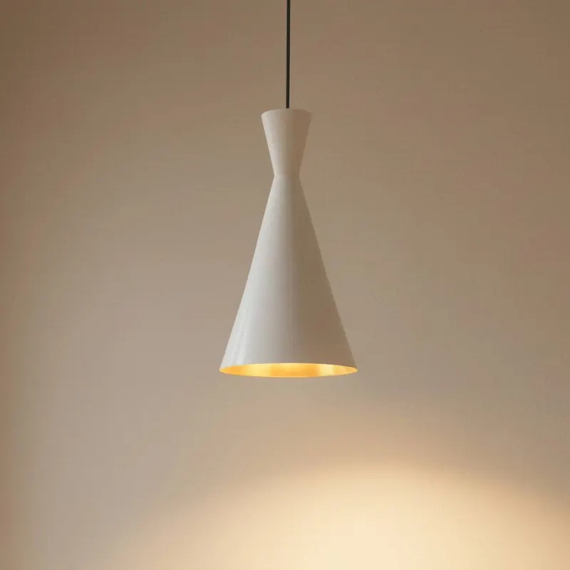 Lampa wisząca Glenora, biała, Ø 18 cm, metal, E27