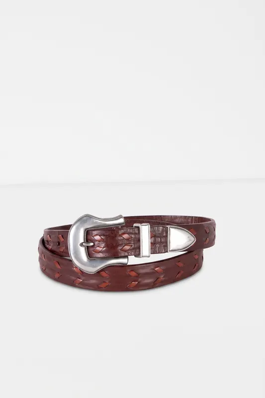 John Varvatos 25mm - Eastwood Roper Belt Smoked Paprika Maat: 38 | Riemen Outlet | Heren | Bruin
