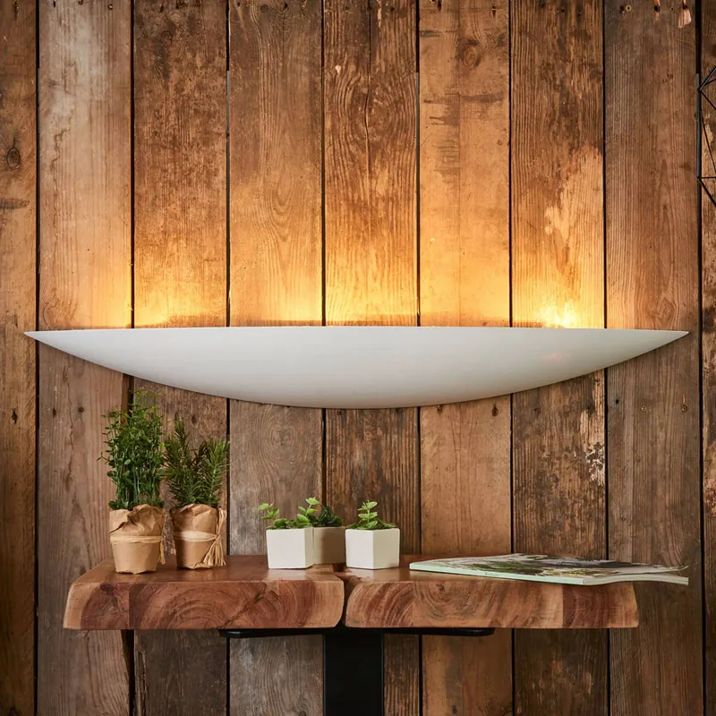 Lampa ścienna Lindby Tommi, biały, gips, 100 cm, E14, do pomalowania