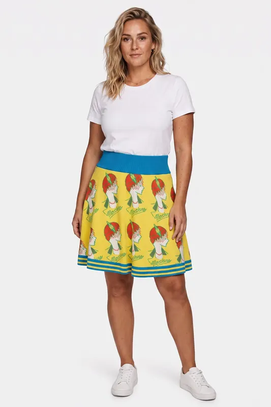 Moschino Knitted Skirt Yellow Maat: 40 | Mini Rokken Outlet | Dames | Geel