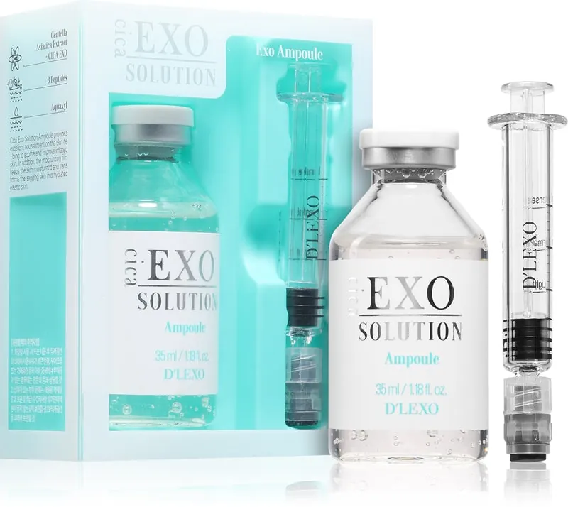 Dermaline D'LEXO Cica EXO Solution Ampoule serum nawilżające i kojące o działaniu przeciwzmarszczkowym 35 ml
