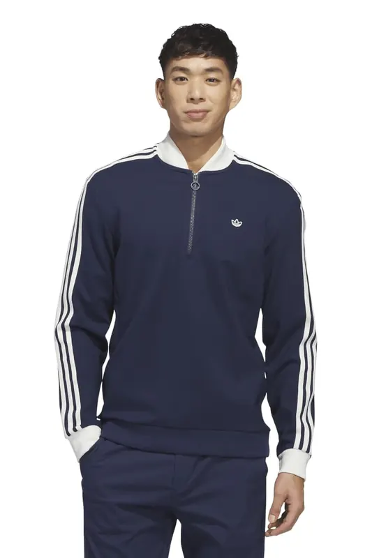Adidas Unisex F 3 Str 1/4 Zip Night Indigo Maat: XS | Sweaters Outlet | Unisex | Blauw