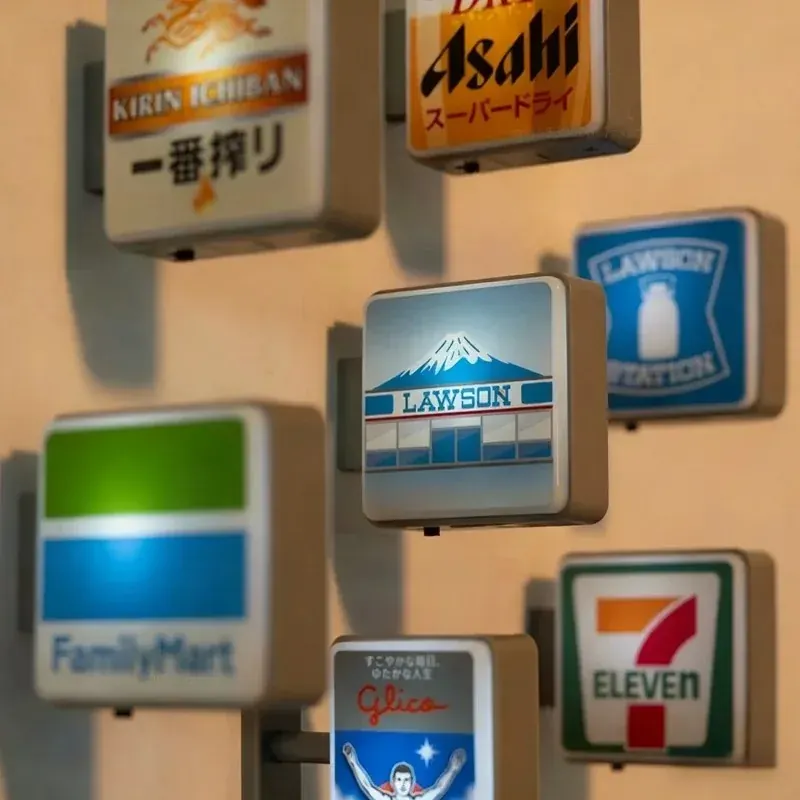 1 szt. Dotonbori Glico Lake Kawaguchi-ko Town Lawson Reklamowy Znak Sklepowy Magnes na Lodówkę Tablica Świetlna Naklejka Magnetyczna na Lodówkę Dekoracja