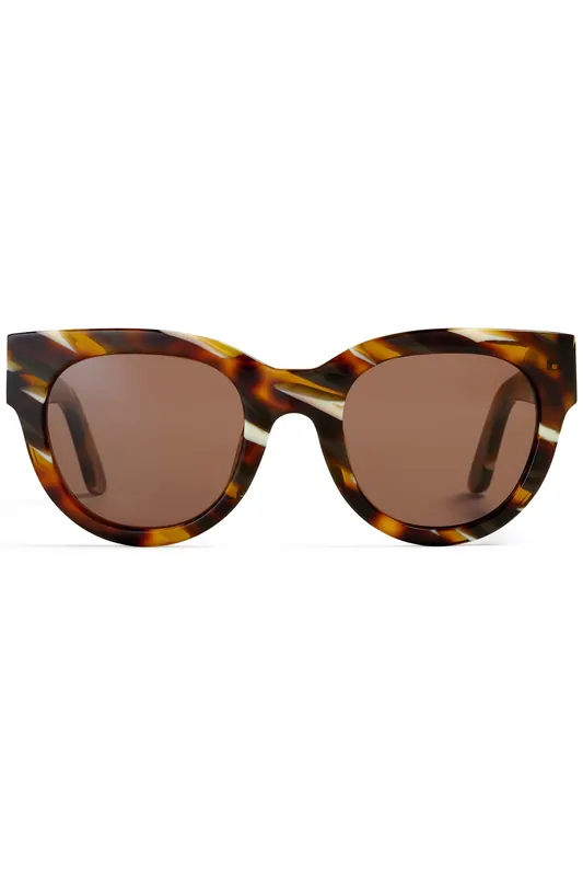 Ace & Tate Heather Jungle Maat: M | Zonnebrillen Outlet | Unisex | Bruin