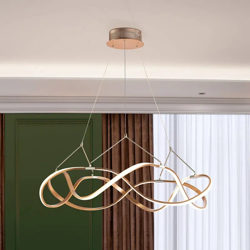 Lampa wisząca LED Molly, różowe złoto, ściemniana, Ø 80 cm