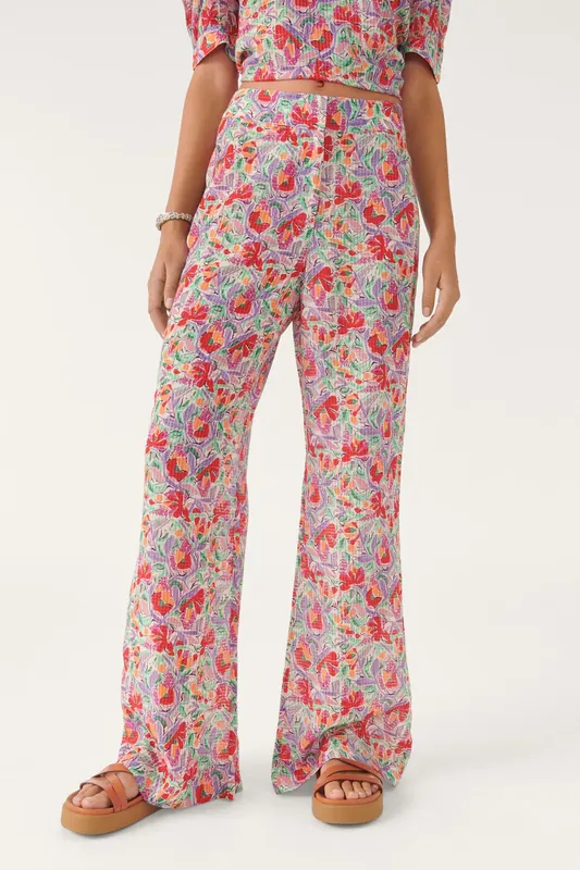 BA&SH Wide Trousers Ecru Maat: S | Wijde Broeken Outlet | Dames | Ecru