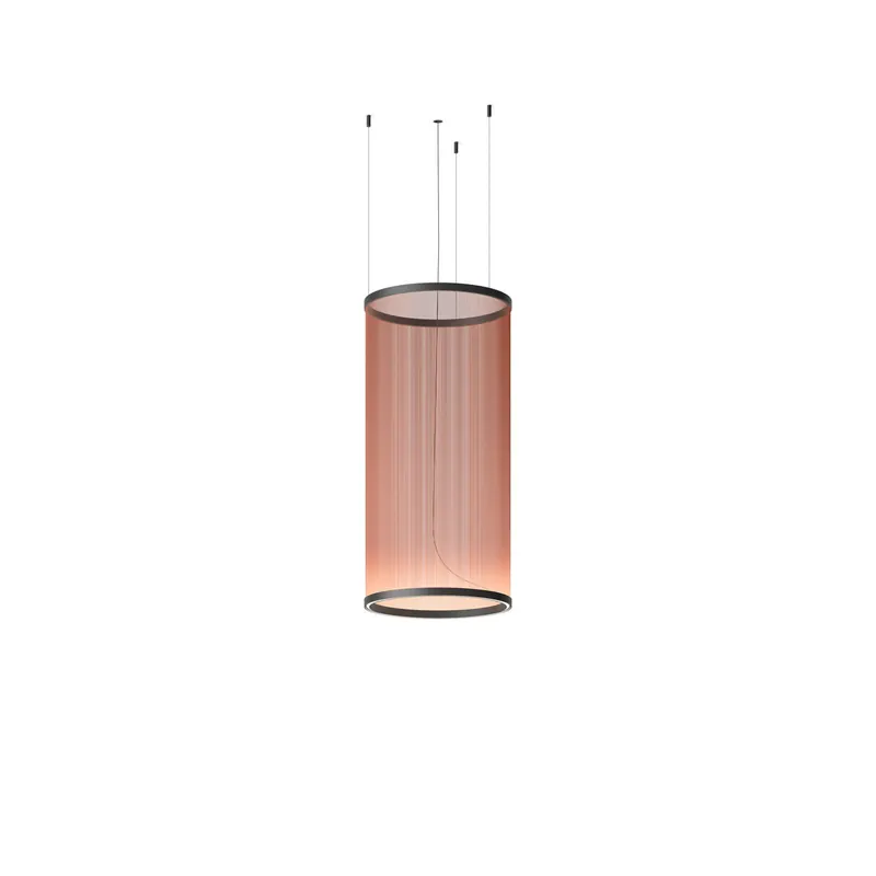 Żyrandol LED Vibia ARRAY czerwono-brązowy 113x55 cylinder 927 ściemniany