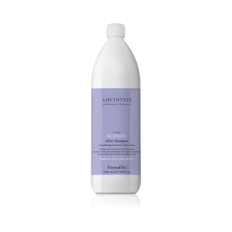 FarmaVita Fioletowy szampon Amethyste Cool Blonde do włosów blond i z pasemkami 1000 ml