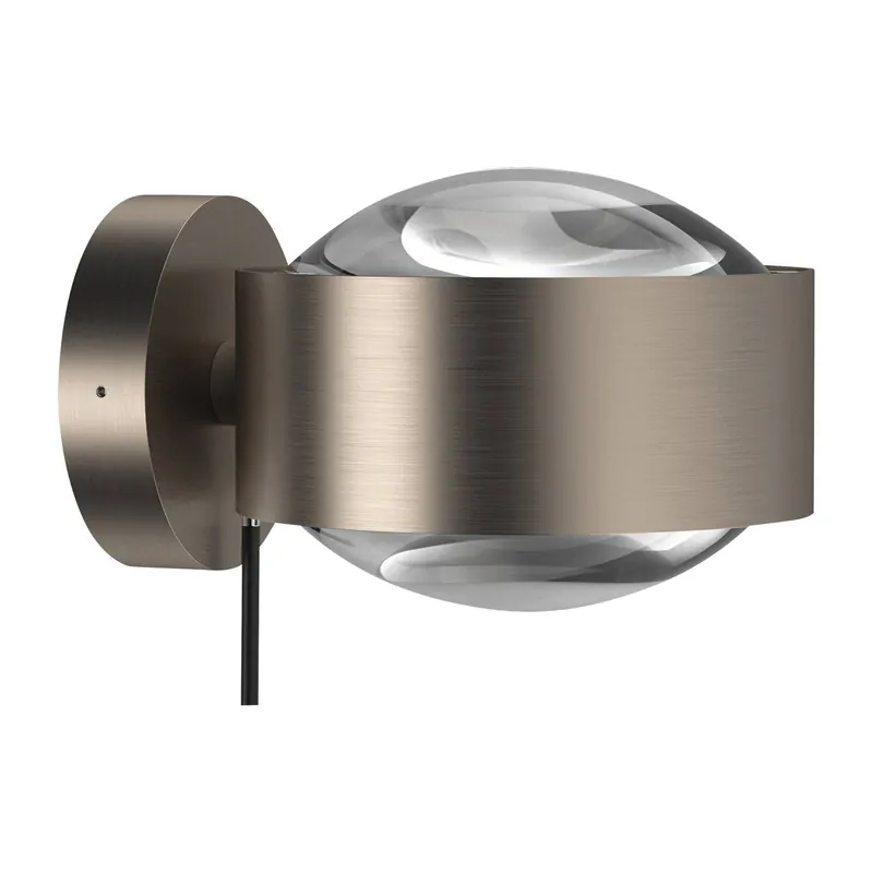 Puk Maxx Wall+ LED, przezroczyste soczewki, matowy nikiel