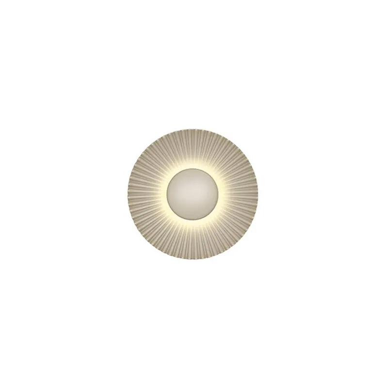 Kinkiet LED Shelley, kolor piaskowy, Ø 16 cm, metal