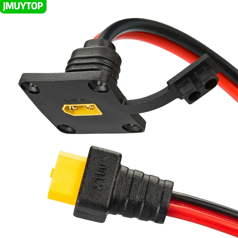 Kabel JMUYTOP 3FT 12AWG XT60 do montażu panelowego, XT90 męski na żeński, wytrzymały adapter do generatora solarnego/baterii LiPo/drona FPV