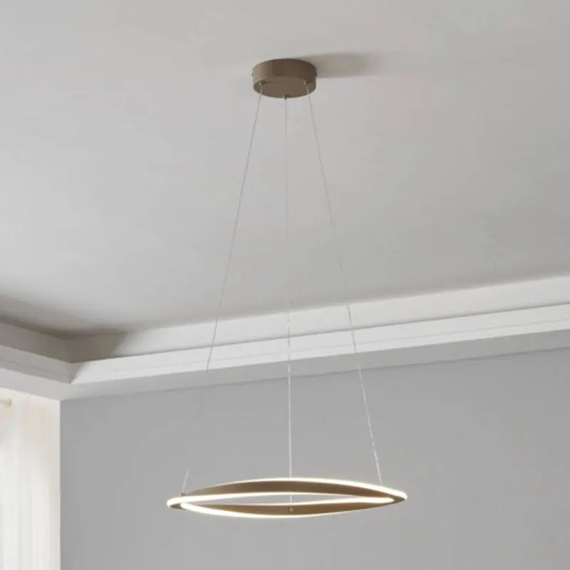 Żyrandol LED EGLO CAMEROTA, beżowa, Ø 57 cm, pilot