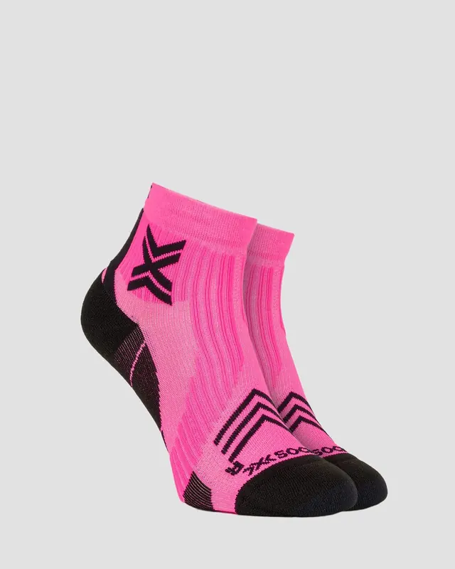 Skarpety unisex X-Socks RUN EXPERT ANKLE FLUO PINK/X BLACK różowe (35/38)