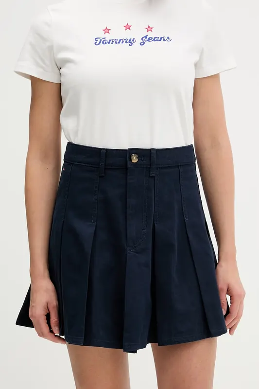 Tommy Jeans spódnica rozkloszowana bawełniana