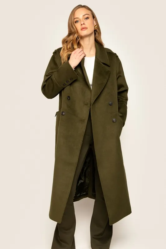 Freebird Odes Coat Cypress Green Maat: S | Double-Breasted Mantels Outlet | Dames | Groen