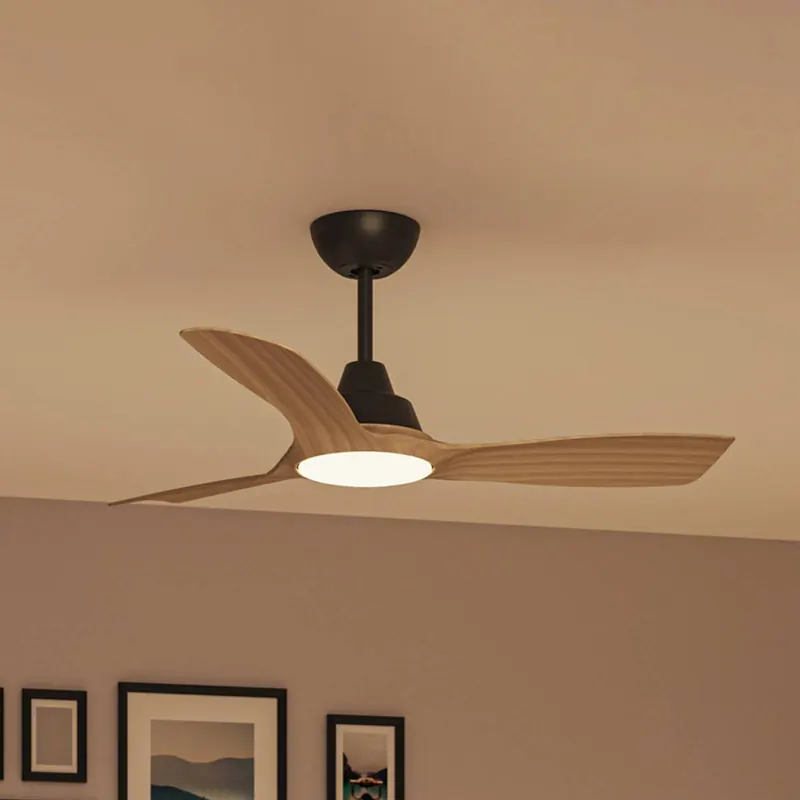Wentylator LED Philips Olas, Ø 106 cm, brązowy/czarny, cichy