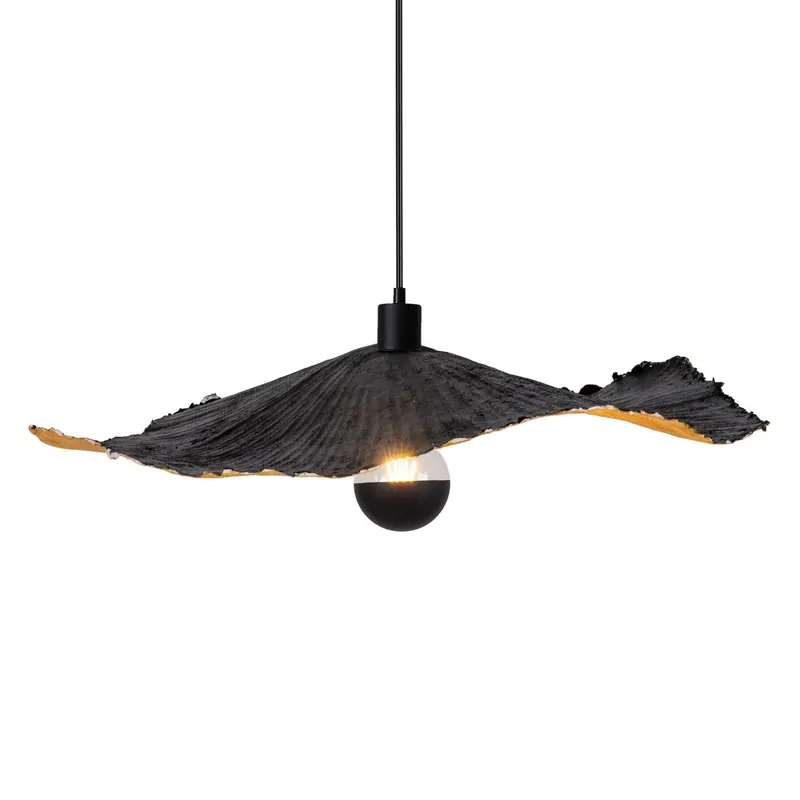 Lampa wisząca Crazy Paper, czarno-złota, Ø 56cm