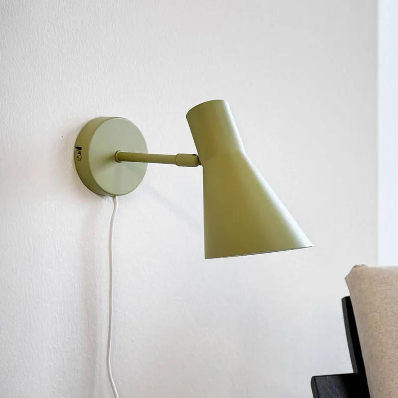 Kinkiet Dyberg Larsen DL12, zielony, kabel, E27, metal