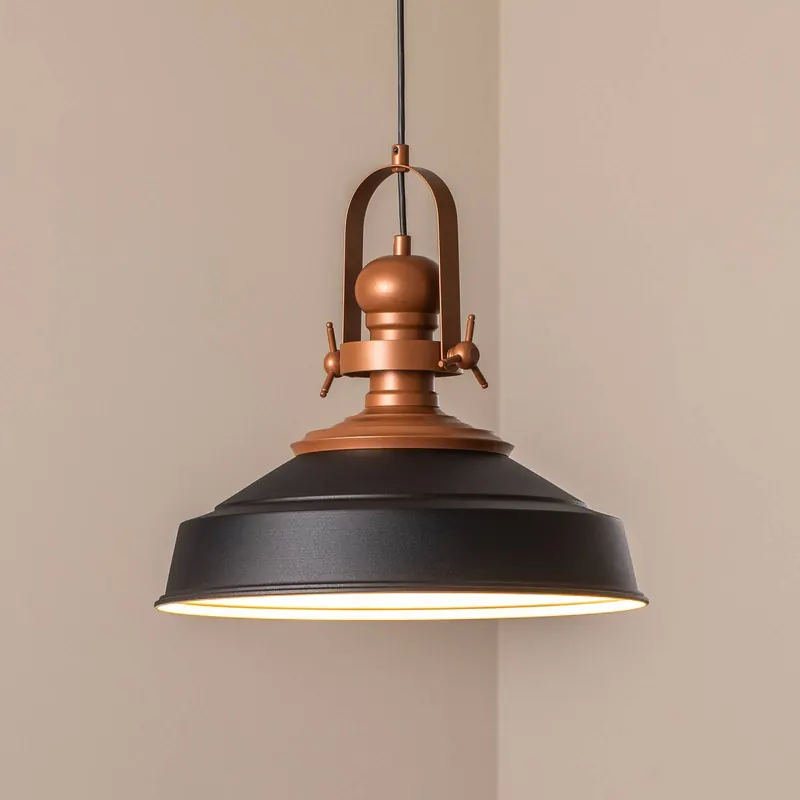 Żyrandol Craft, czarna, metal, Ø 41 cm, E27