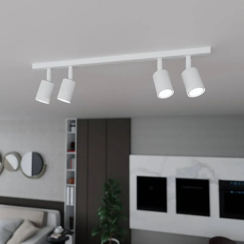 Lampa sufitowa Flash, biała, 4-punktowa, metalowa