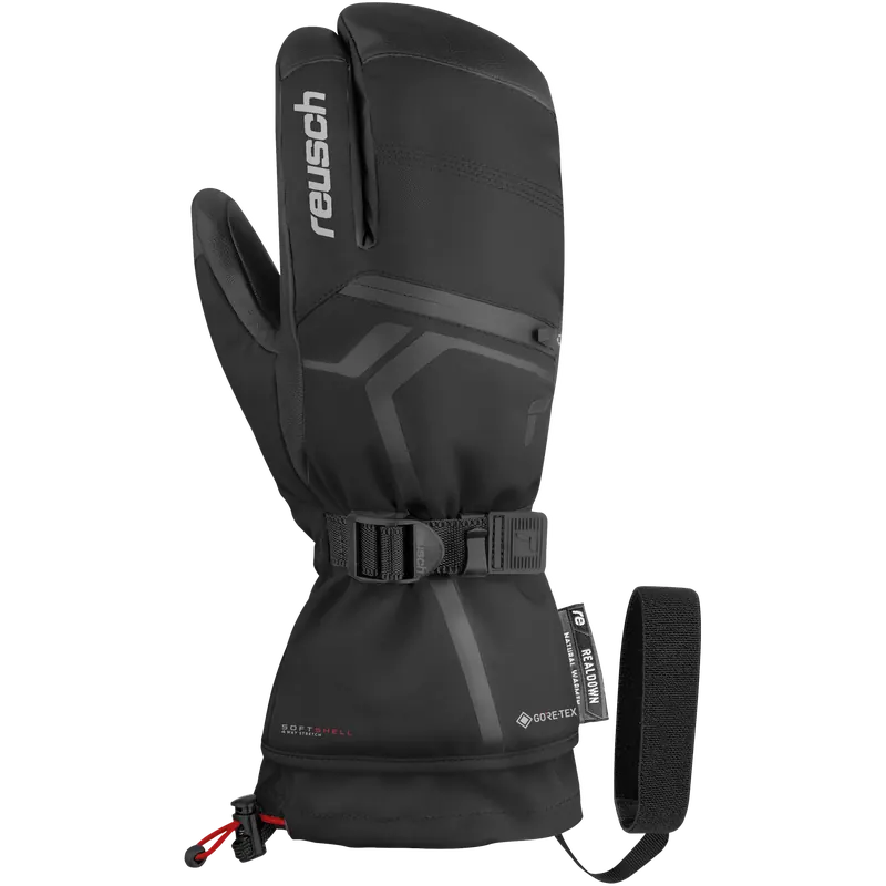 Rękawice narciarskie REUSCH Down Spirit GTX Lobster dwupalczaste czarne (7)