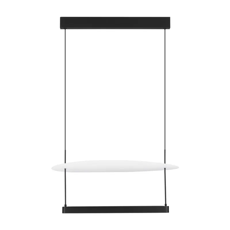 Biała/w kolorze matowej czerni aluminiowa lampa wisząca LED ze ściemniaczem ø 60 cm Diona – Nova Luce