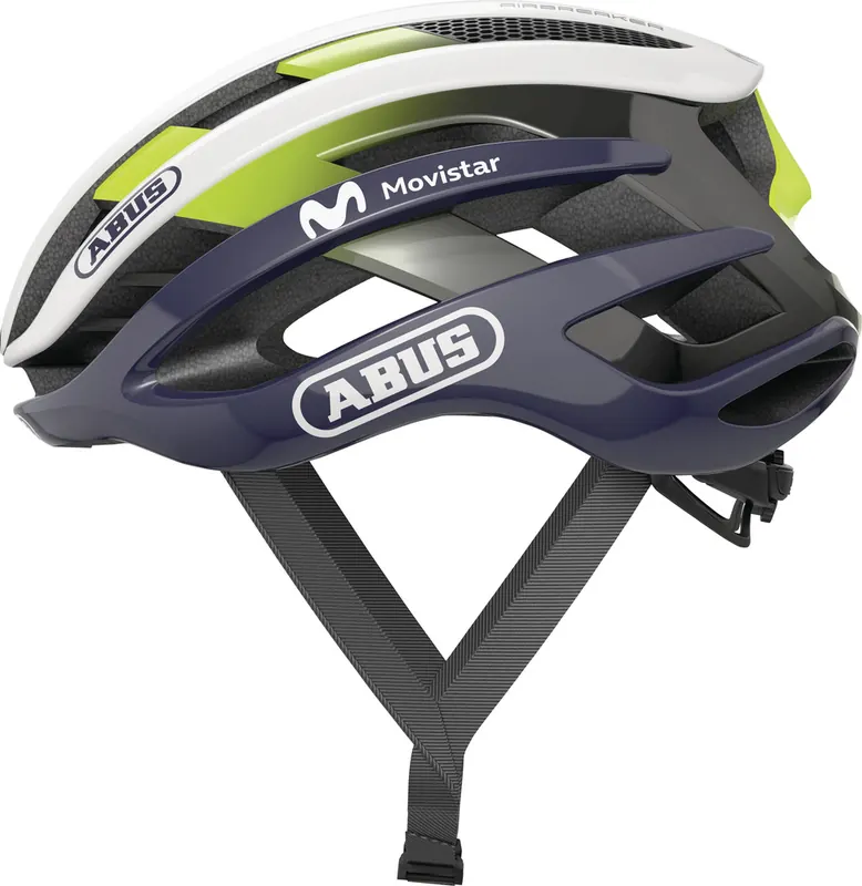 ABUS kask rowerowy z wentylacją AirBreaker Movistar Team (51-55)