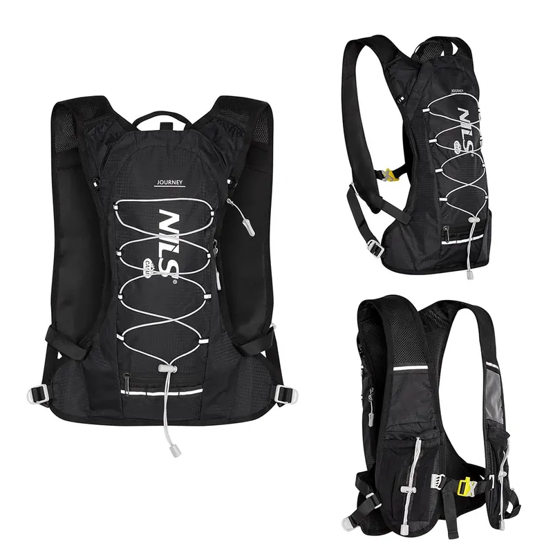 NILS CAMP plecak biegowy z miejscem na bukłak 12L JOURNEY NC1797 czarny (one size)