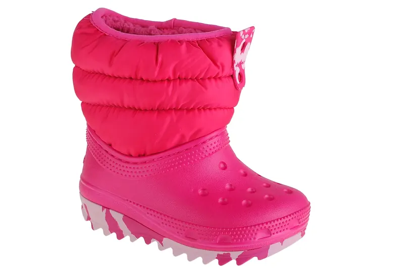 Crocs Classic Neo Puff Boot Toddler 207683-6X0, Dla dziewczynki, Różowe, śniegowce, syntetyk, rozmiar: 23/24