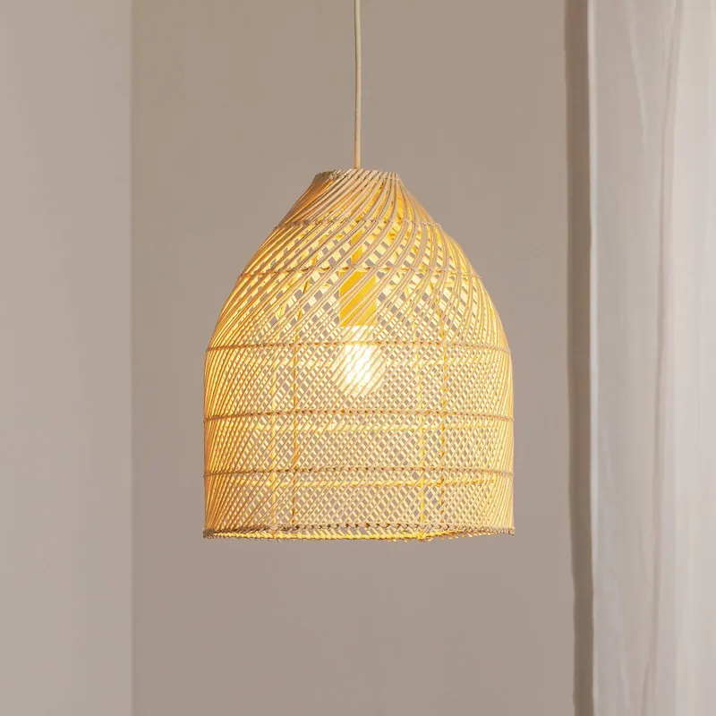 Lampa wisząca Luis, Ø 35 cm, rattan, E27