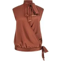 GUESS Marciano By  Linda Wrap Top Terre Di Siena Maat: 40 | Blouses Outlet | Dames | Bruin