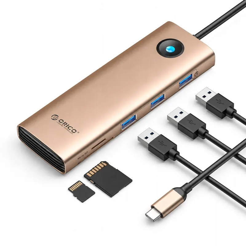 Stacja dokująca Usb- C Orico PW11 9w1 3x Usb- A 3. 0 1x Usb- C Pd 100 1x