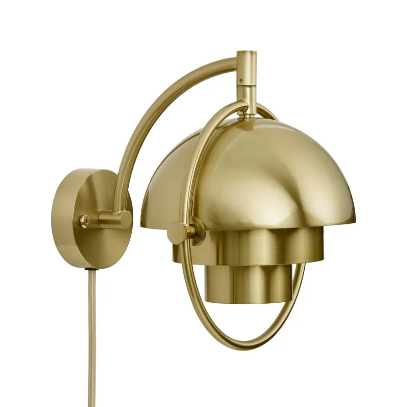 Gubi Kinkiet Multi-Lite, kolor mosiężny, metal, G9