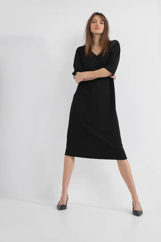 Josephine & Co Pippa Dress Black Maat: 40 | Midi Jurken Outlet | Dames | Zwart