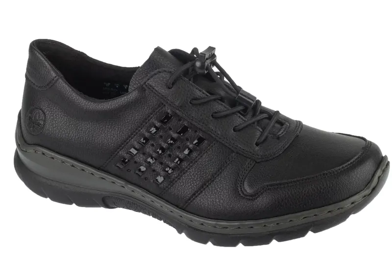 Rieker Shoes L32F3-00, Damskie, Czarne, półbuty, skóra licowa, rozmiar: 36
