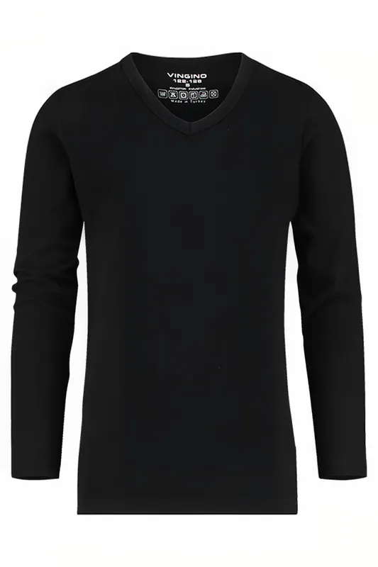 Vingino Long Sleeves V Neck Ts Boys 950 Maat: XXS | T-Shirts Outlet | Unisex | Zwart