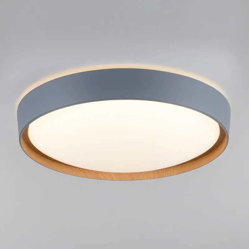 Paul Neuhaus Q-EMILIA lampa sufitowa LED, szara/drewno