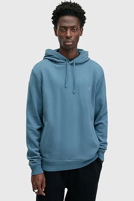AllSaints Raven Oth Hoody Areo Blue Maat: XL | Hoodies Outlet | Heren | Blauw