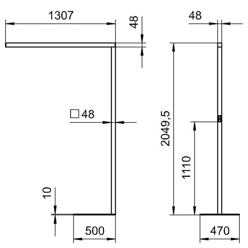 Lampa stojąca LED Straight.single, biała, 3000 K, czujnik, 205 cm