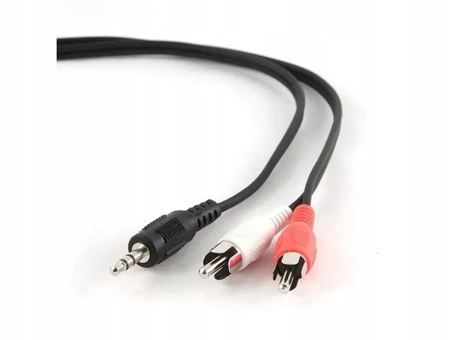 Kabel audio minijack 3,5 mm 2x Rca (cinch), 1,5 m