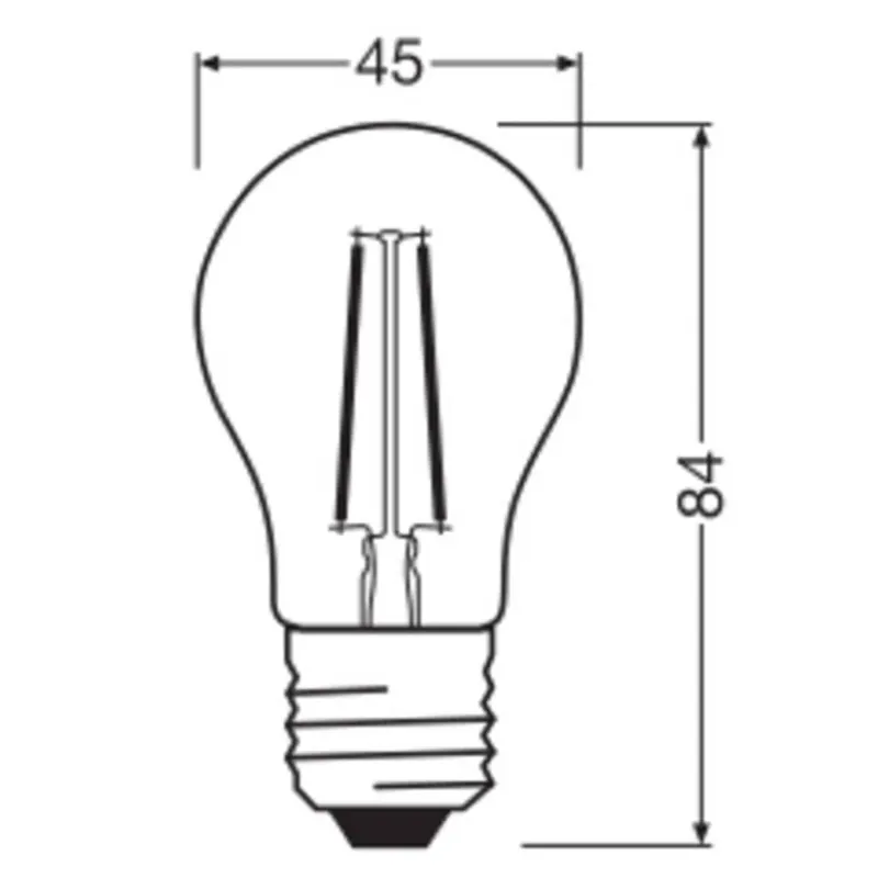 Żarówka LED OSRAM Tropfen P45, E27 1 W żarnik 2700 K