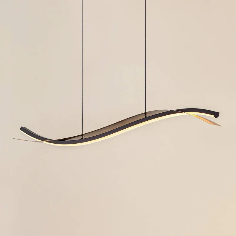 Żyrandol LED Lucande Alevia, czarna/złota, CCT